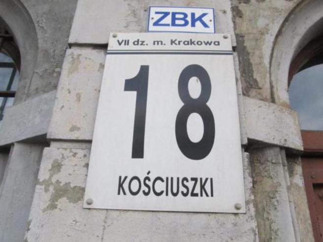 KrakĂłw - stary napis - ul. Tadeusza KoÂściuszki 66 (7).jpg
