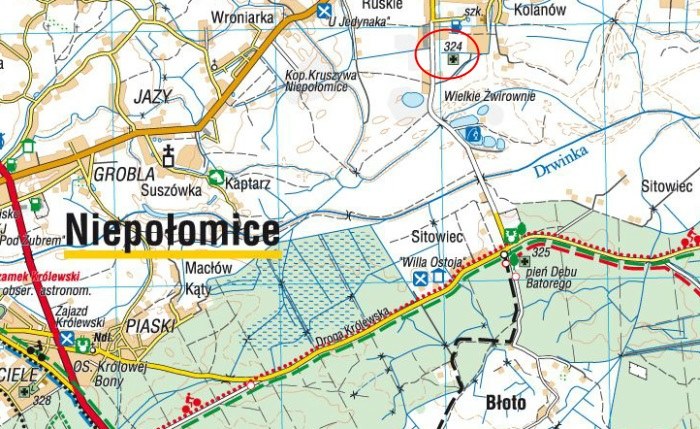 Mapa - cmentarz wojenny nr 324 - Wola Batorska