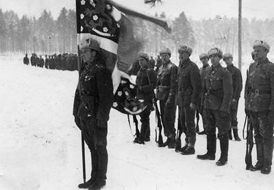 Batalion Wolontariuszem pod marszaÂłek Mannerheim poÂżegnanie.jpg