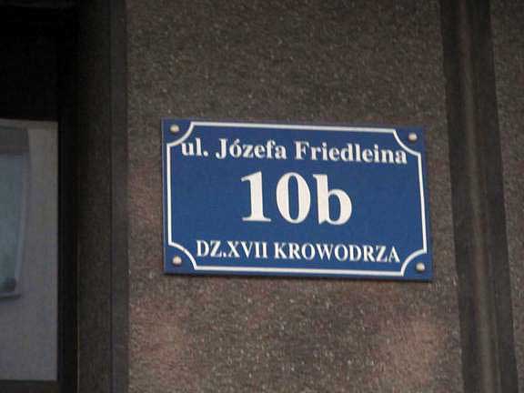 KrakĂłw - Âślad ostrzaÂłu, ul. JĂłzefa Friedleina 10b.jpg